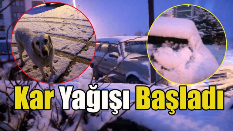 Safranbolu'da Kar Yağışı Başladı