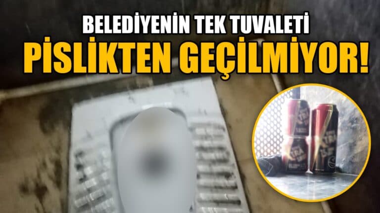 Belediye'ye ait tuvalet ilgisizlik ve bakımsızlıktan mide bulandırıyor