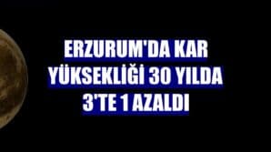 Erzurum'da Kar Yüksekliği 30 Yılda 3'te 1 Azaldı