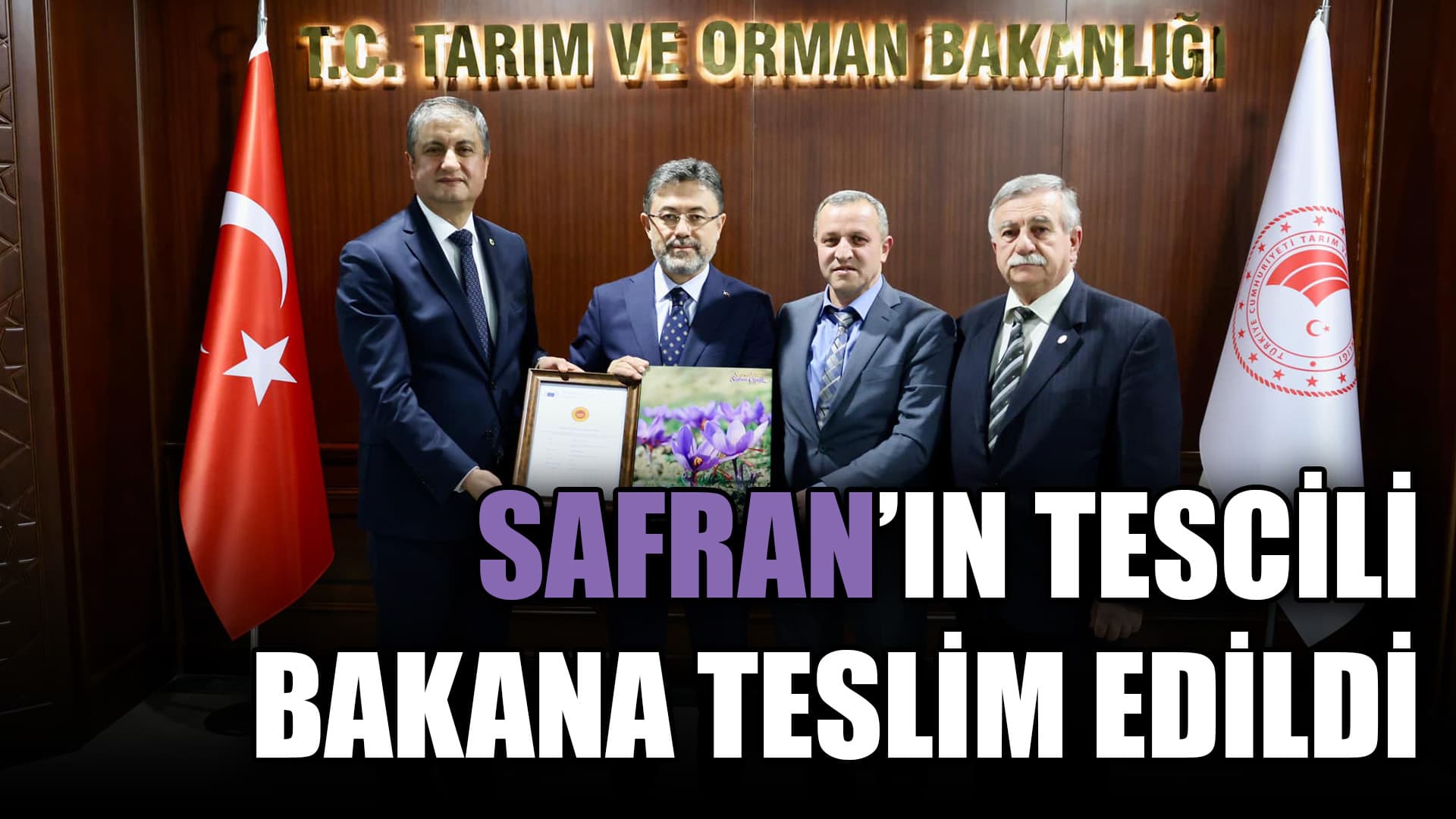 Tescil Belgesi Bakana Teslim Edildi