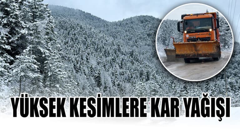 Karabük'ün Yüksek Kesimlerine Kar Yağdı