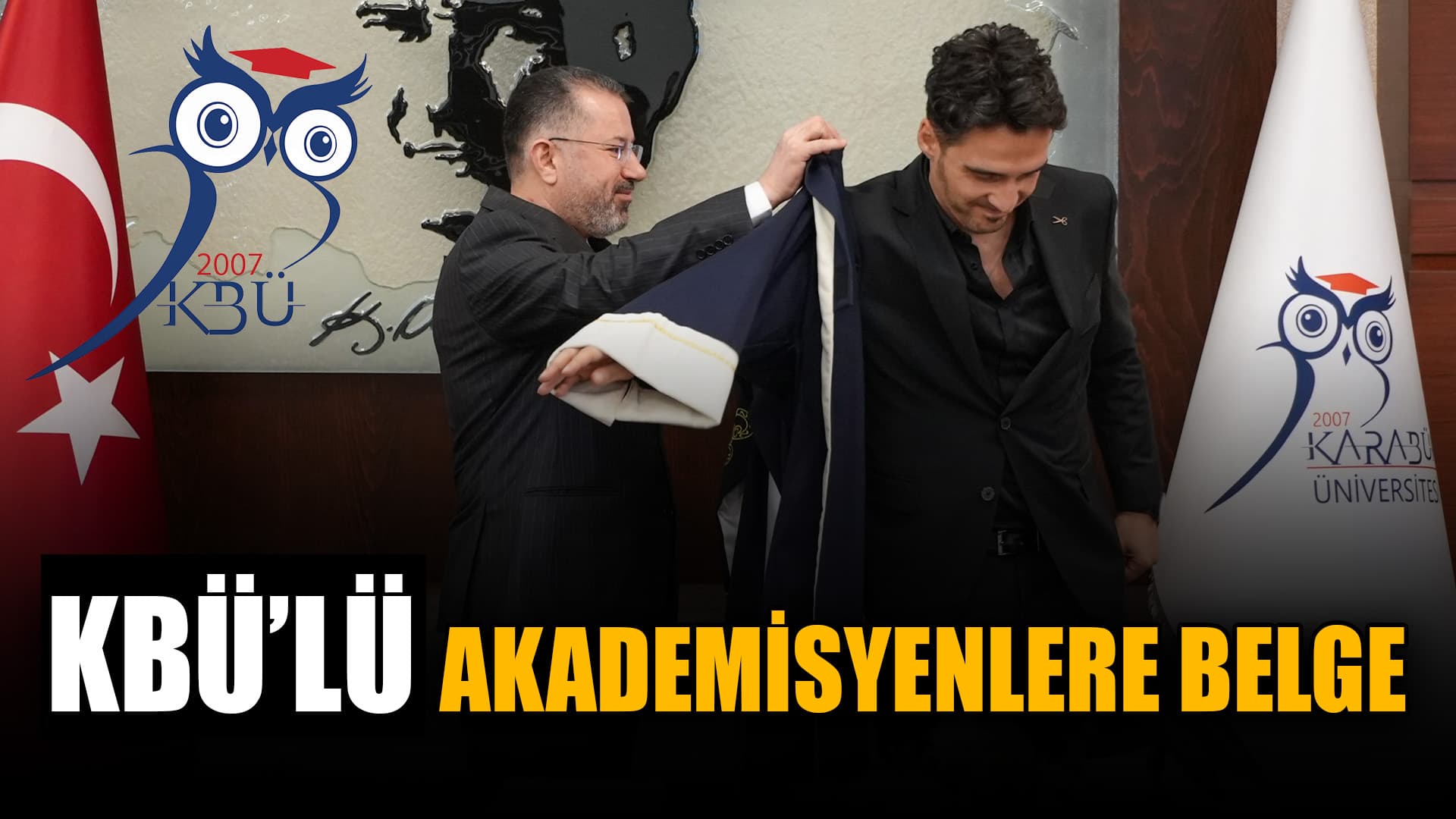 KBÜ’de Görevde Yükselen Akademisyenlere Belgeleri Takdim Edildi