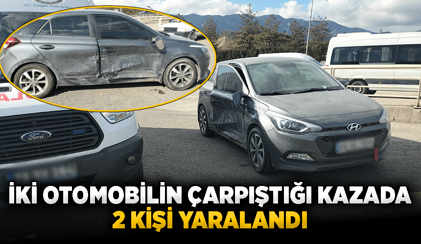 Karabük'te iki otomobilin çarpıştığı kazada 1 kişi yaralandı