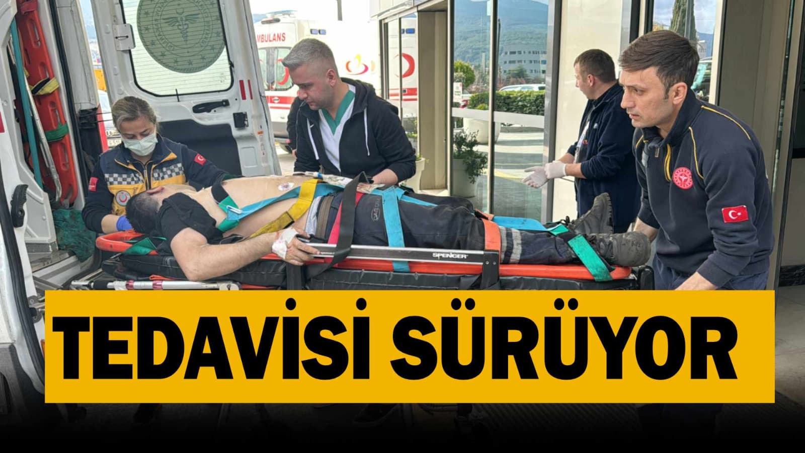 Kolu merdaneye sıkışan haddehane işçisi hastaneye kaldırıldı