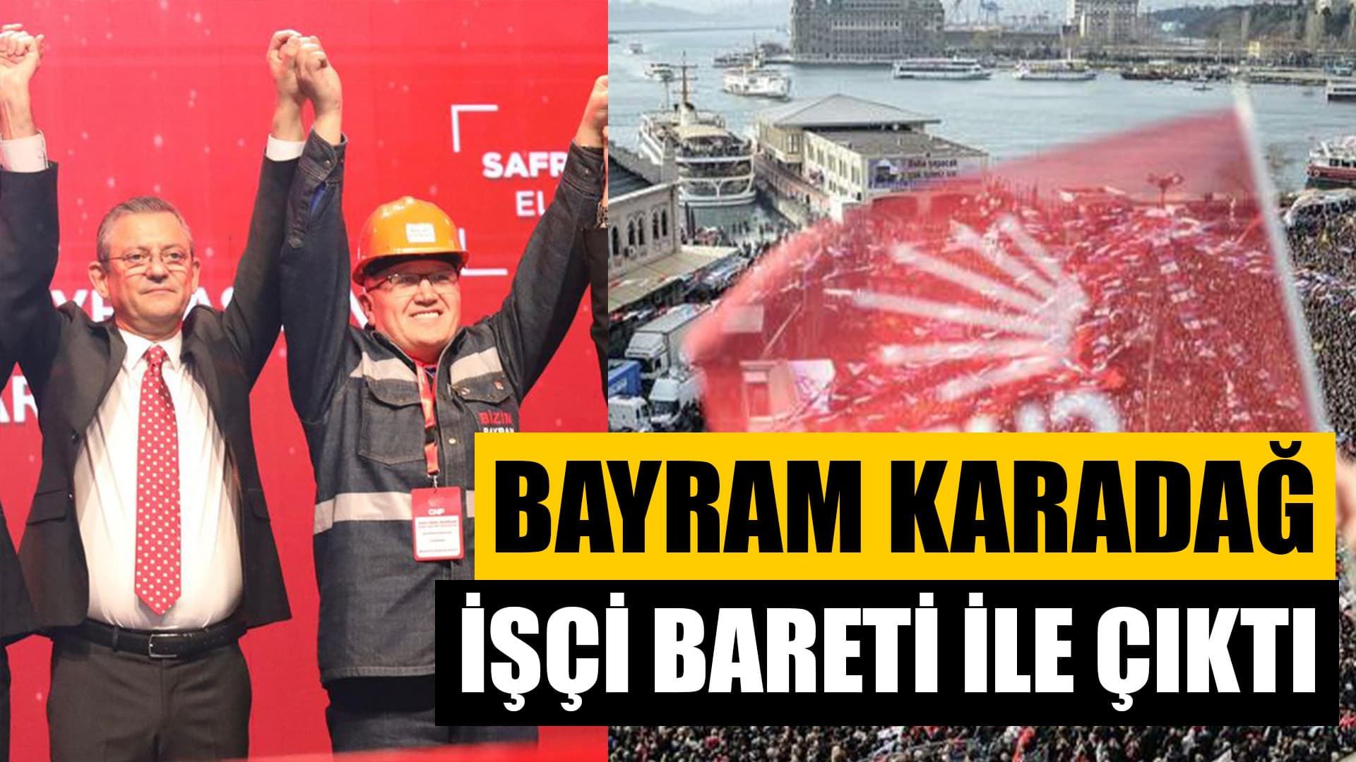 Aday Tanıtım Toplantısına İşçi Bareti ile Çıktı