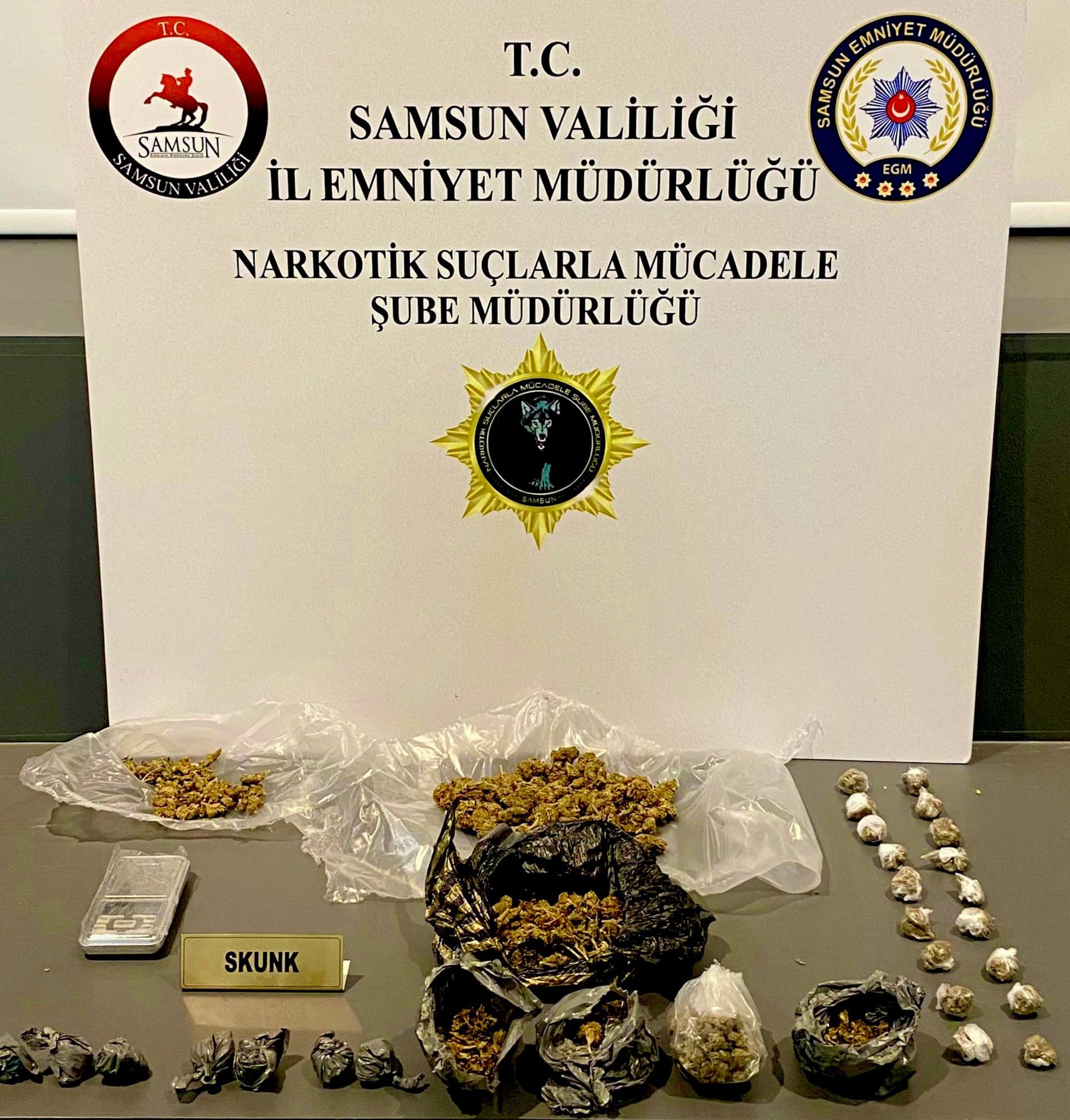 Samsun'daki uyuşturucu operasyonlarında 32 gözaltı