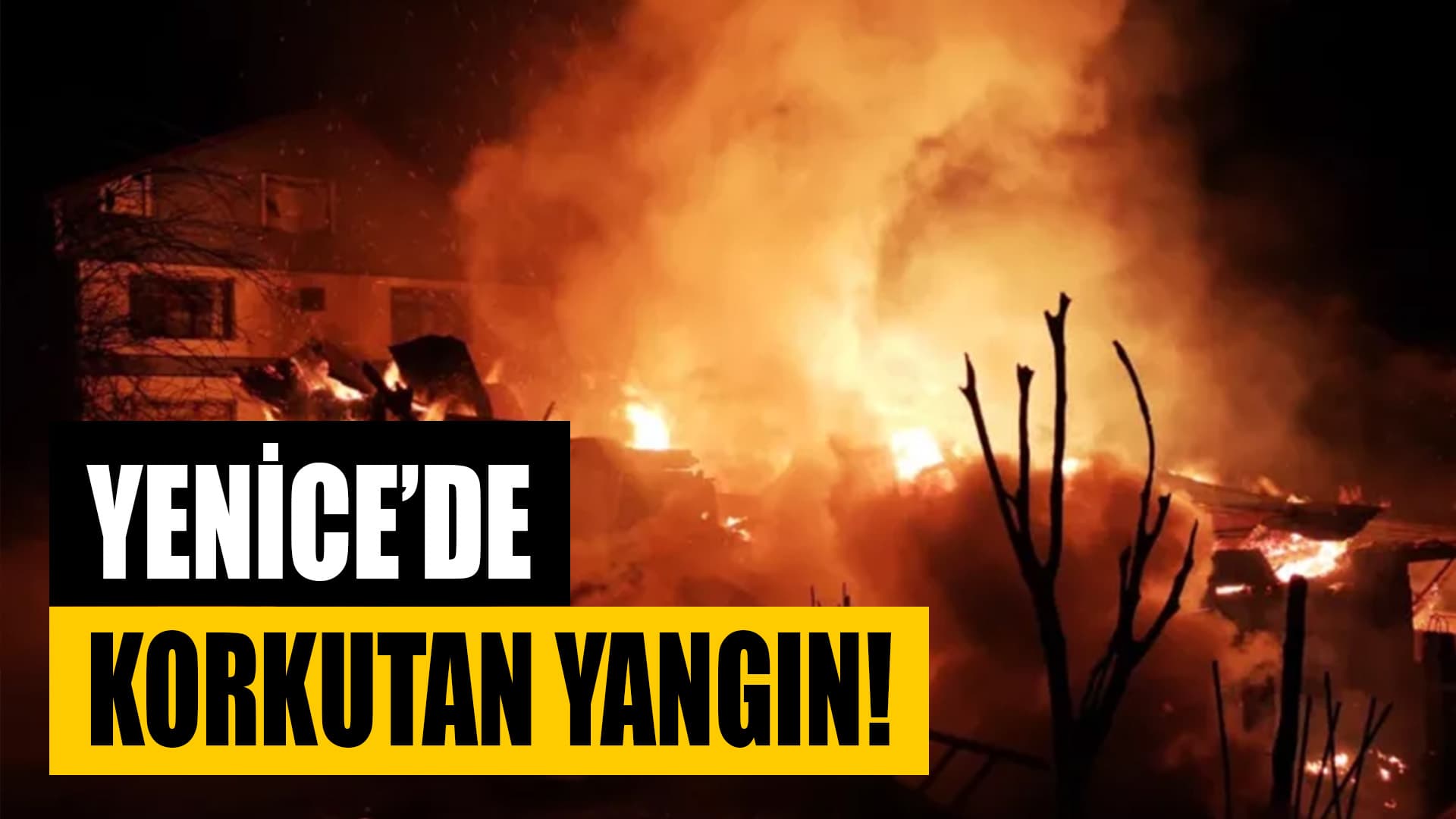 Yenice'de Çıkan Yangında Ahşap Ev Kullanılamaz Hale Geldi