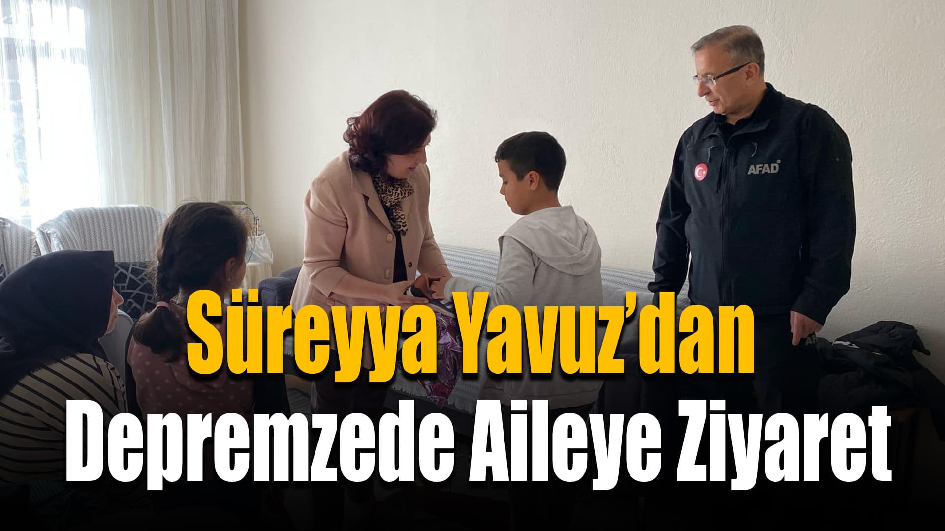 Karabük Valisi Mustafa Yavuz’un Eşi Süreyya Yavuz’dan depremzede aileye ziyaret