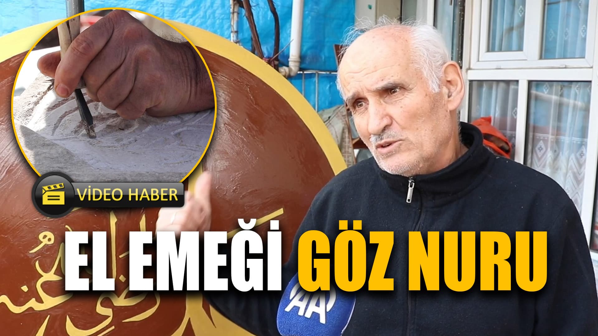 Camilerde Gördüğü Hat Yazılarını 51 Yıldır Oyma Yöntemiyle İşliyor