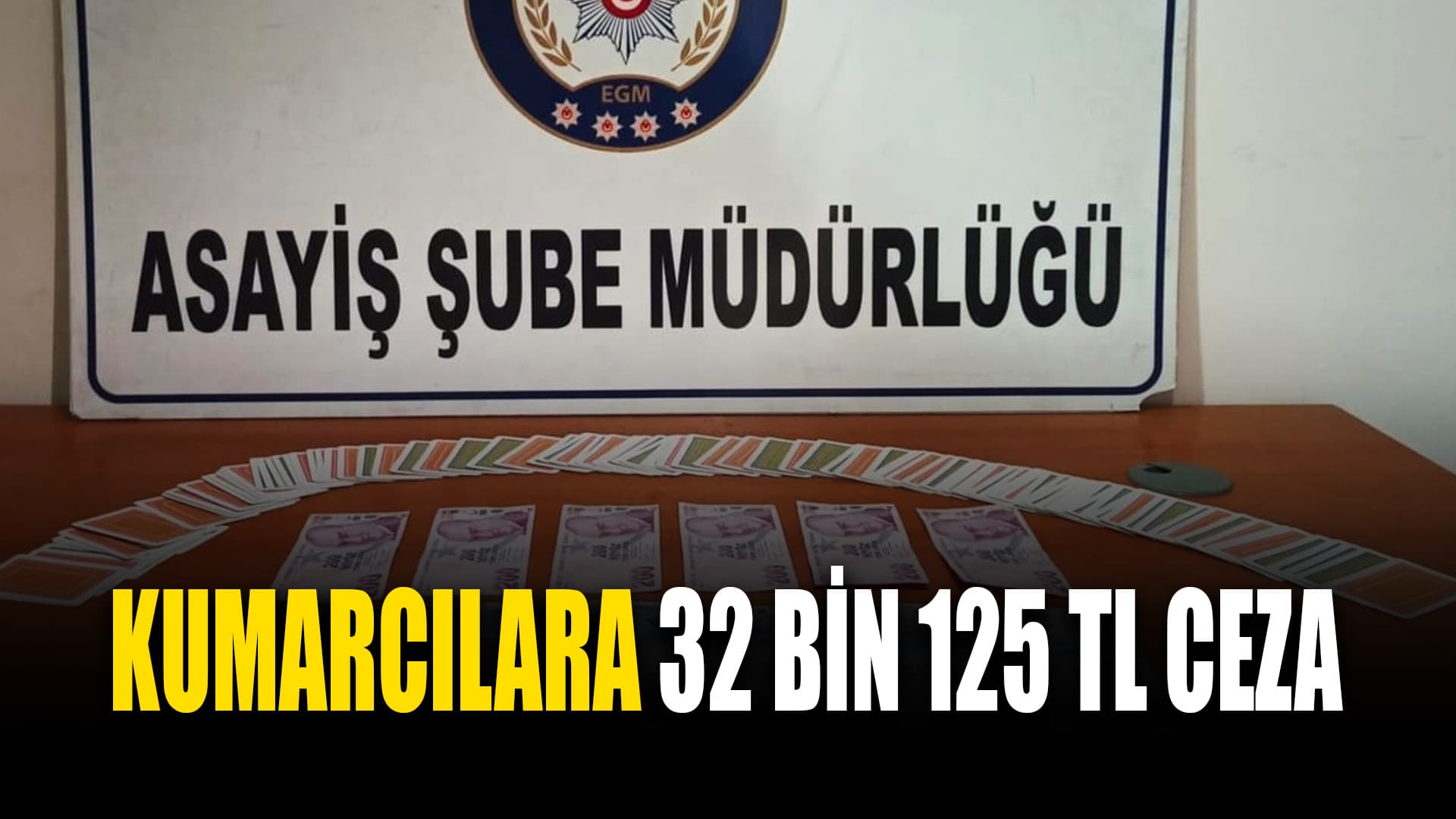 Karabük'te kumar oynayan 5 kişiye 32 bin 125 lira ceza