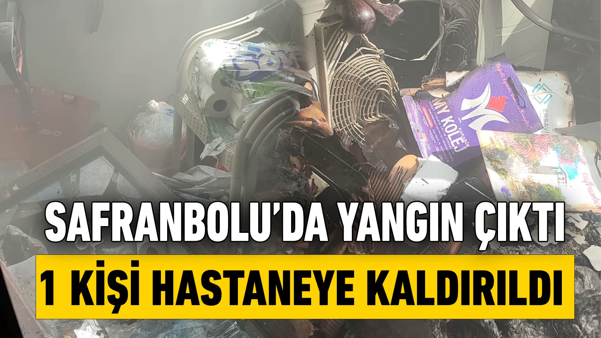 Yangından Etkilenen Bir Kişi Hastaneye Kaldırıldı