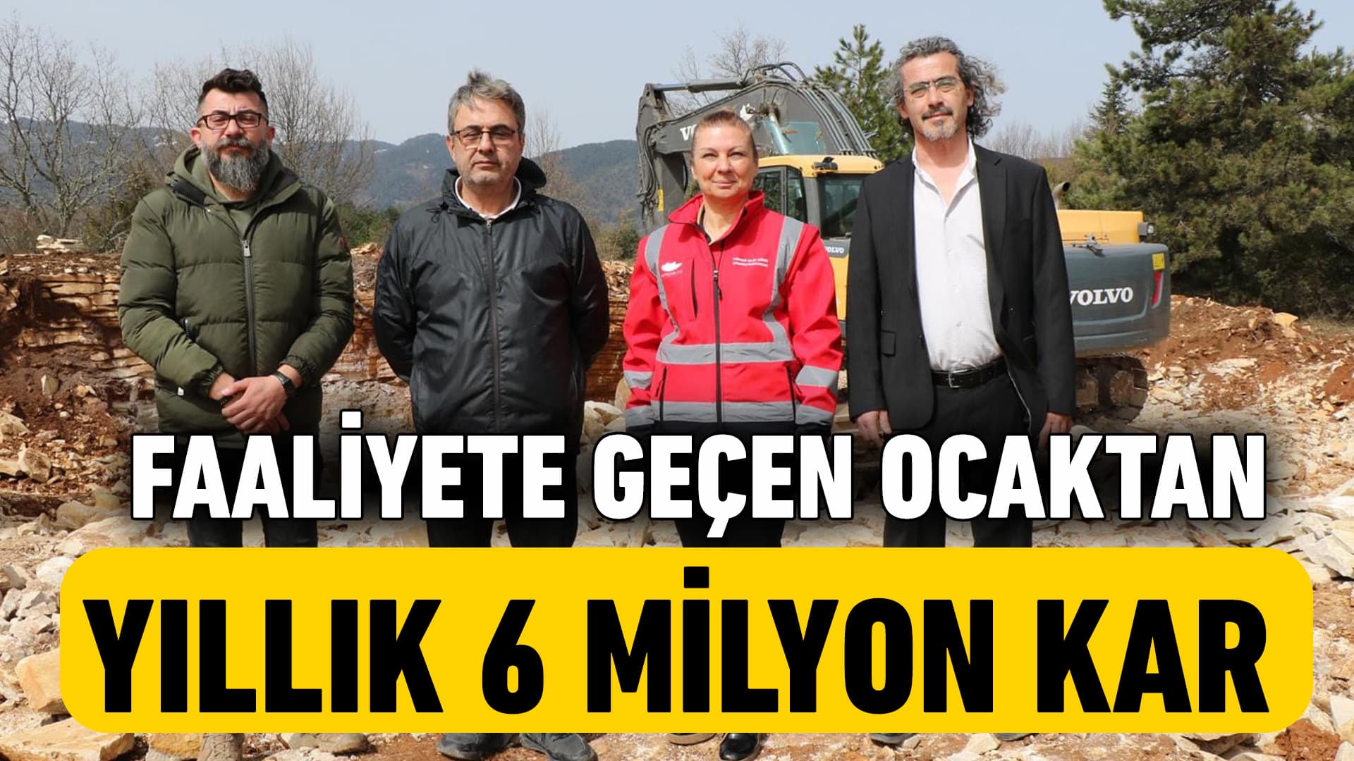 Faaliyete geçen taş ocağından yıllık 6 milyon TL tasarruf edilecek