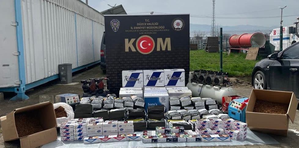 Düzce'de 132 bin 200 makaron ele geçirildi