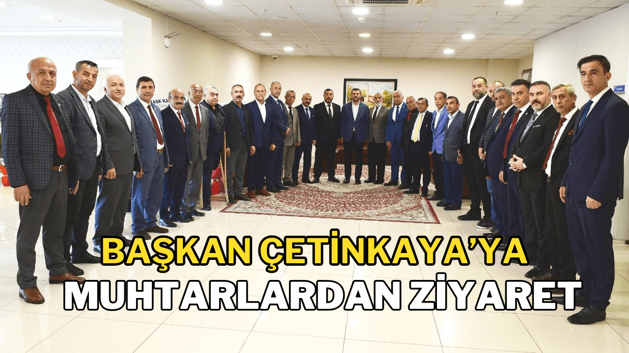 Karabük Merkez Mahalle Muhtarları Başkan Çetinkaya'yı Makamında Ziyaret Etti