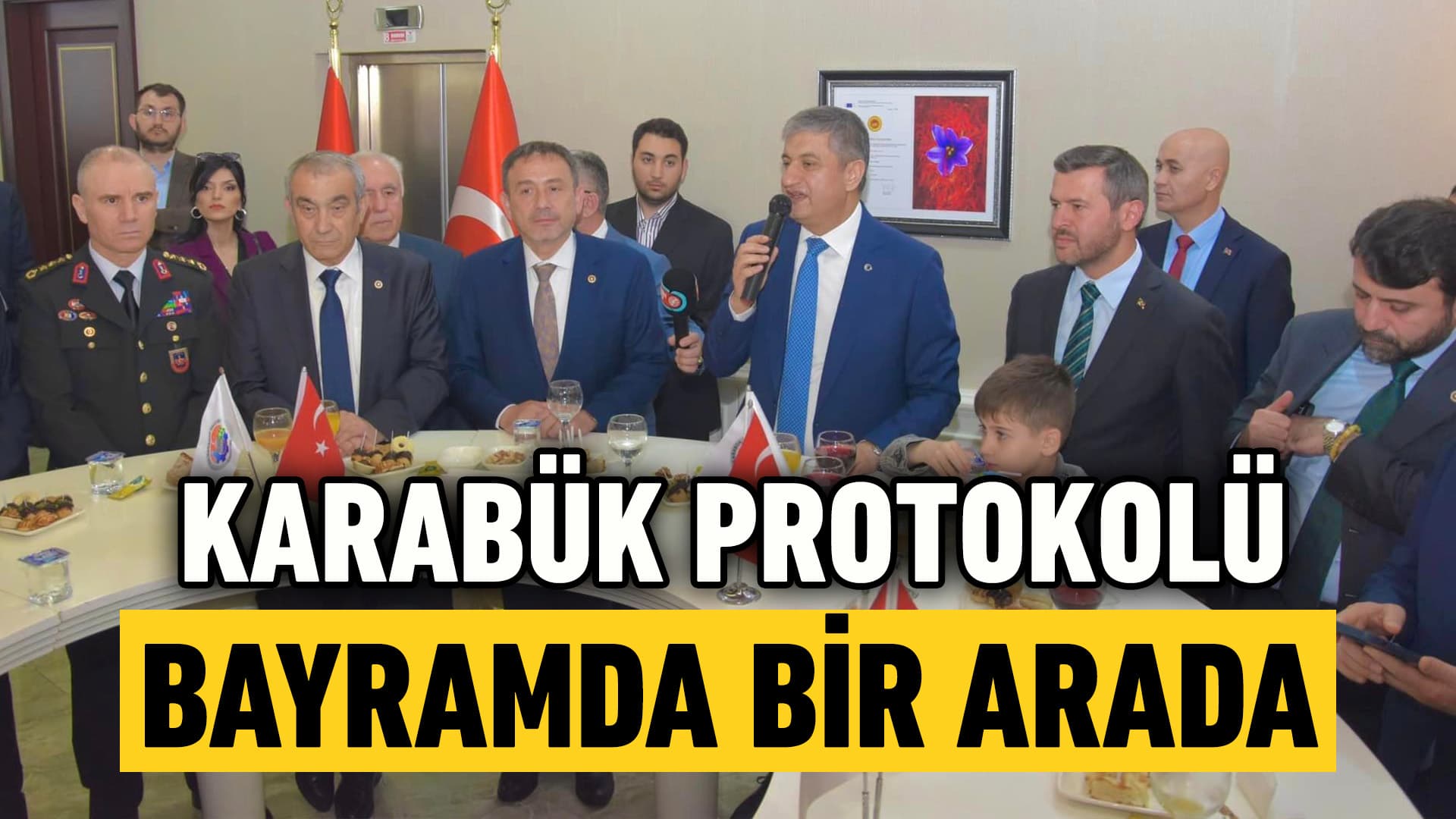 Karabük protokolü bayramda bir araya geldi