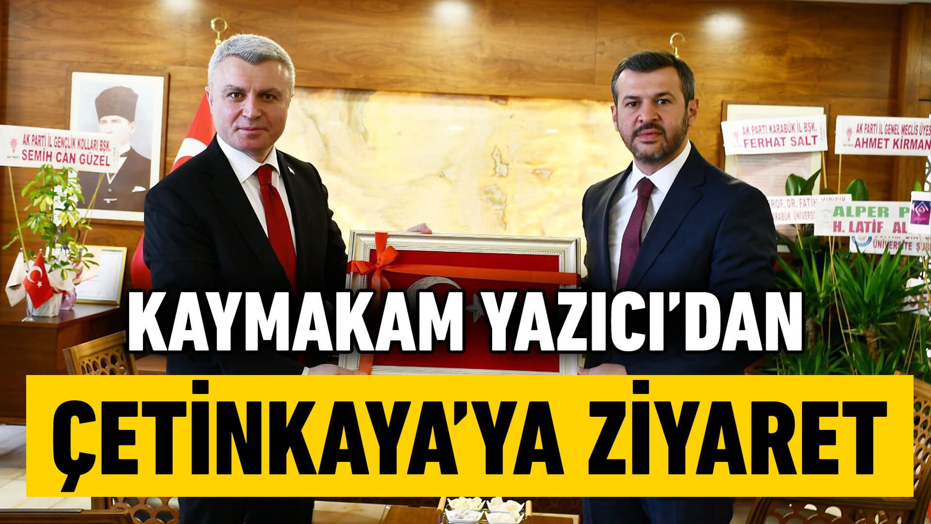 Safranbolu Kaymakamı Yazıcı’dan Özkan Çetinkaya’ya Hayırlı Olsun Ziyareti