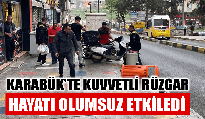 Karabük'te kuvvetli rüzgar hayatı olumsuz etkiledi
