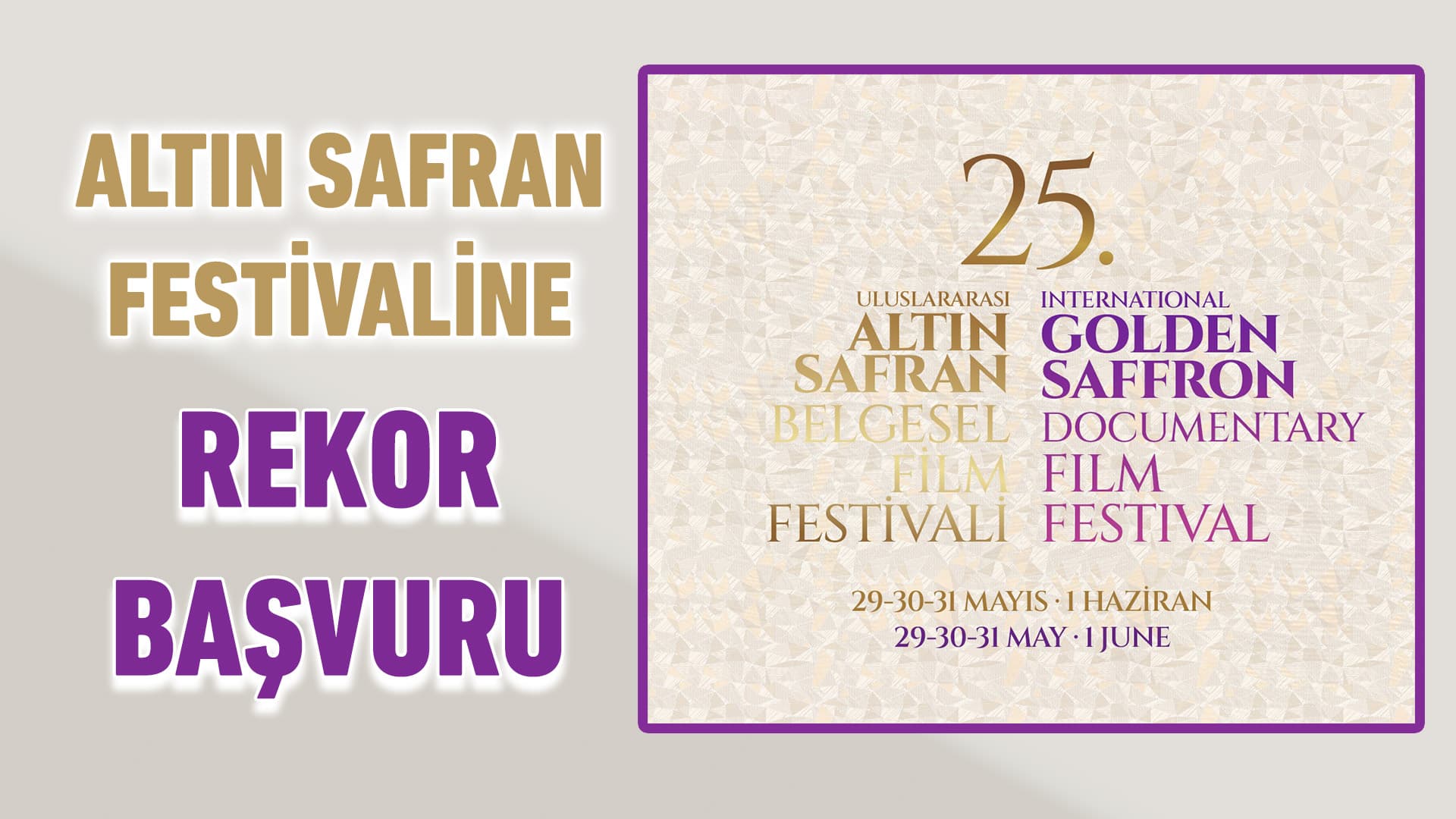 25. ULUSLARARASI ALTIN SAFRAN BELGESEL FİLM FESTİVALİ’NE REKOR BAŞVURU
