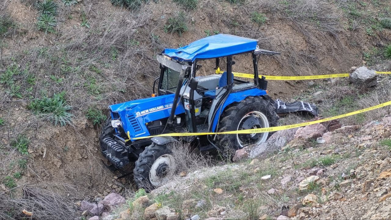 Çorum'da uçurumdan yuvarlanan traktörün sürücüsü öldü