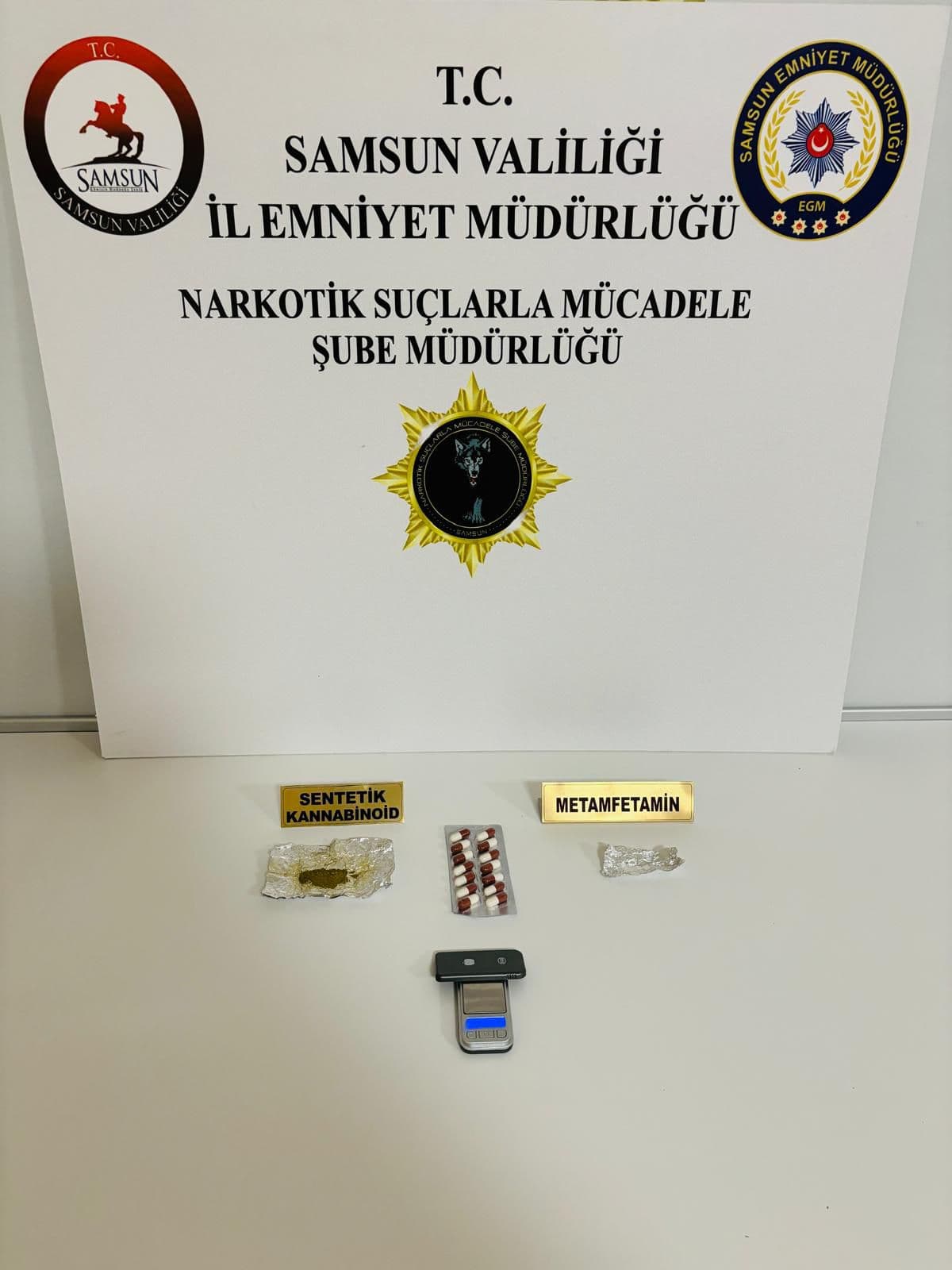 Samsun'da firari hükümlü uyuşturucuyla yakalandı