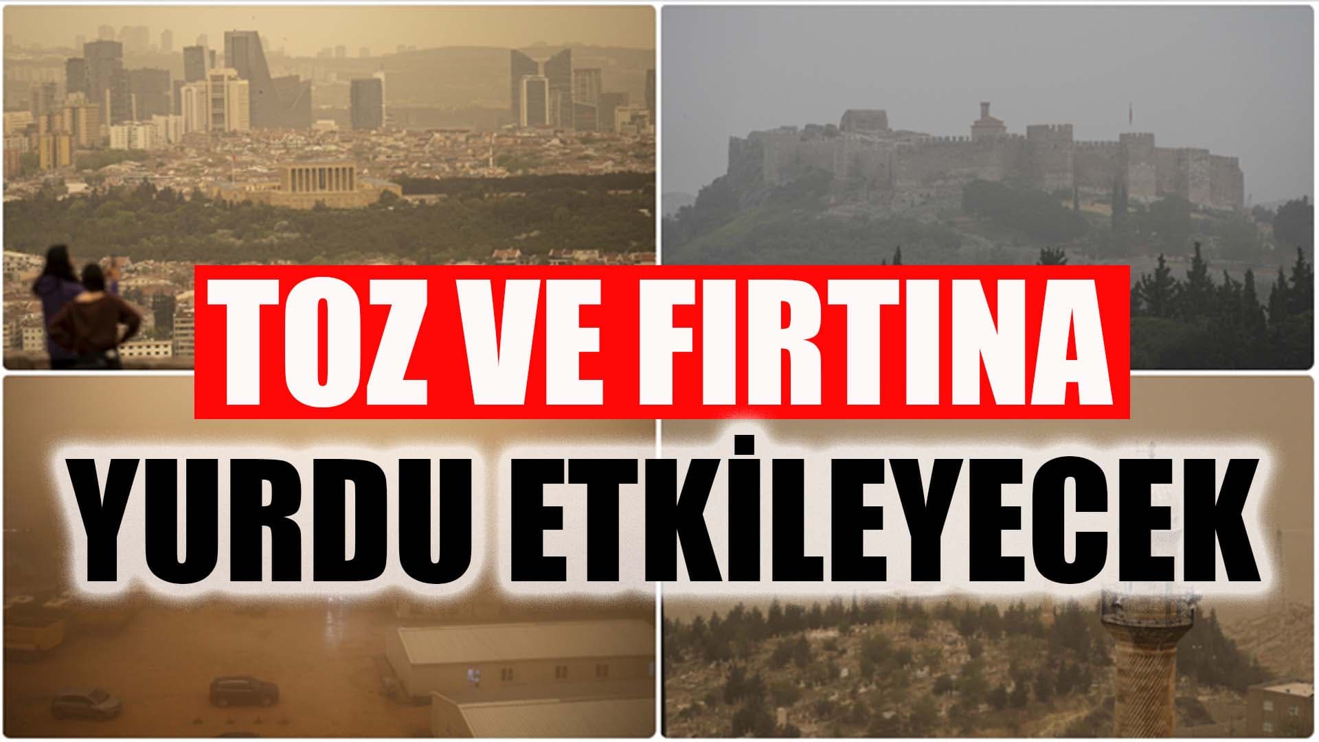 Ülke genelinde toz taşınımı bekleniyor