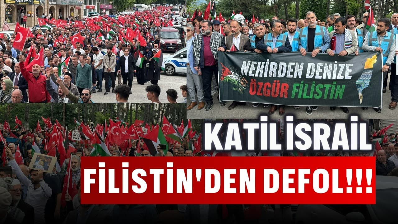 Karabük'te İsrail'in Gazze'ye yönelik saldırıları protesto edildi