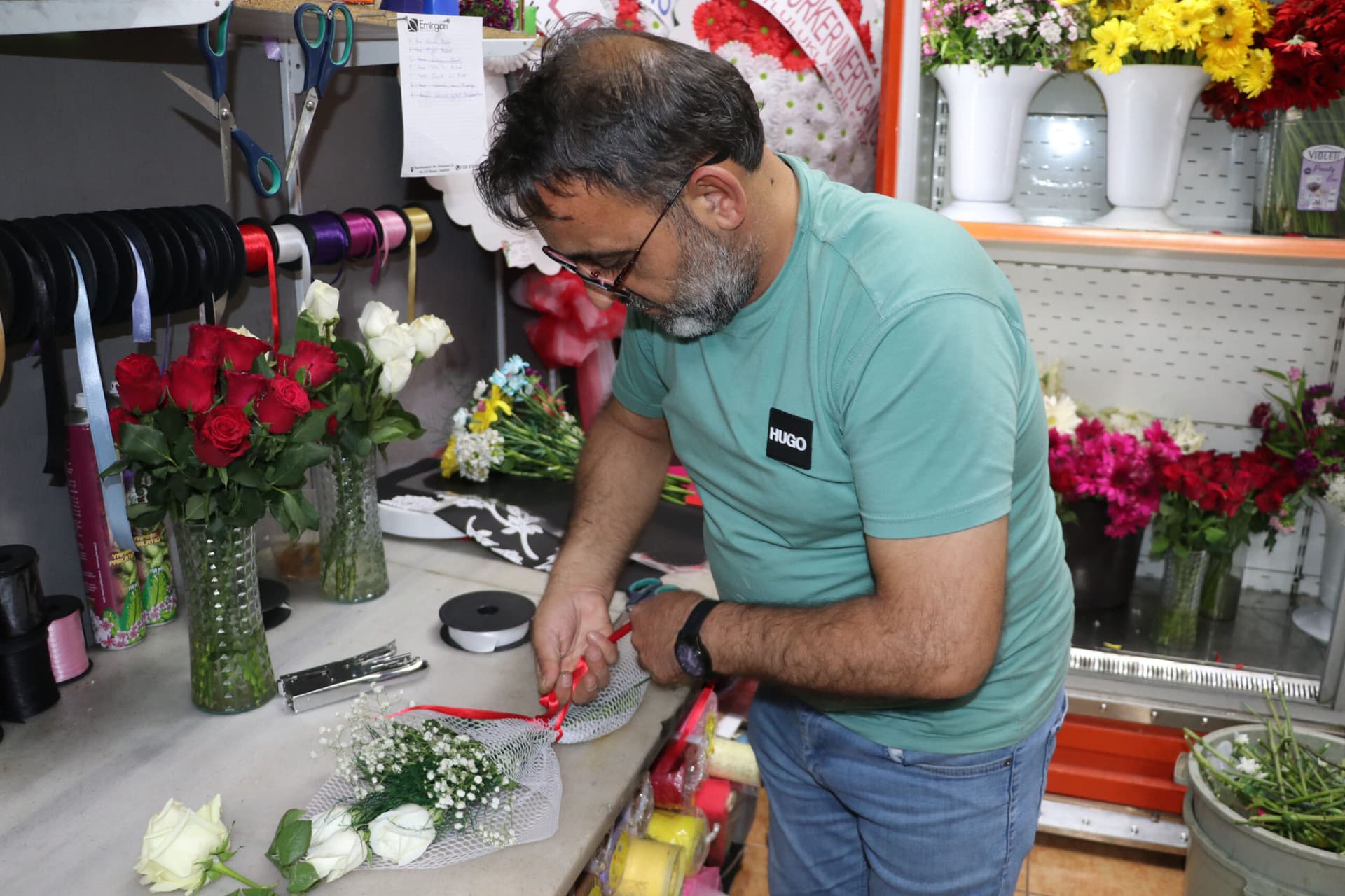 Havza'da çiçekçilerde Anneler Günü yoğunluğu