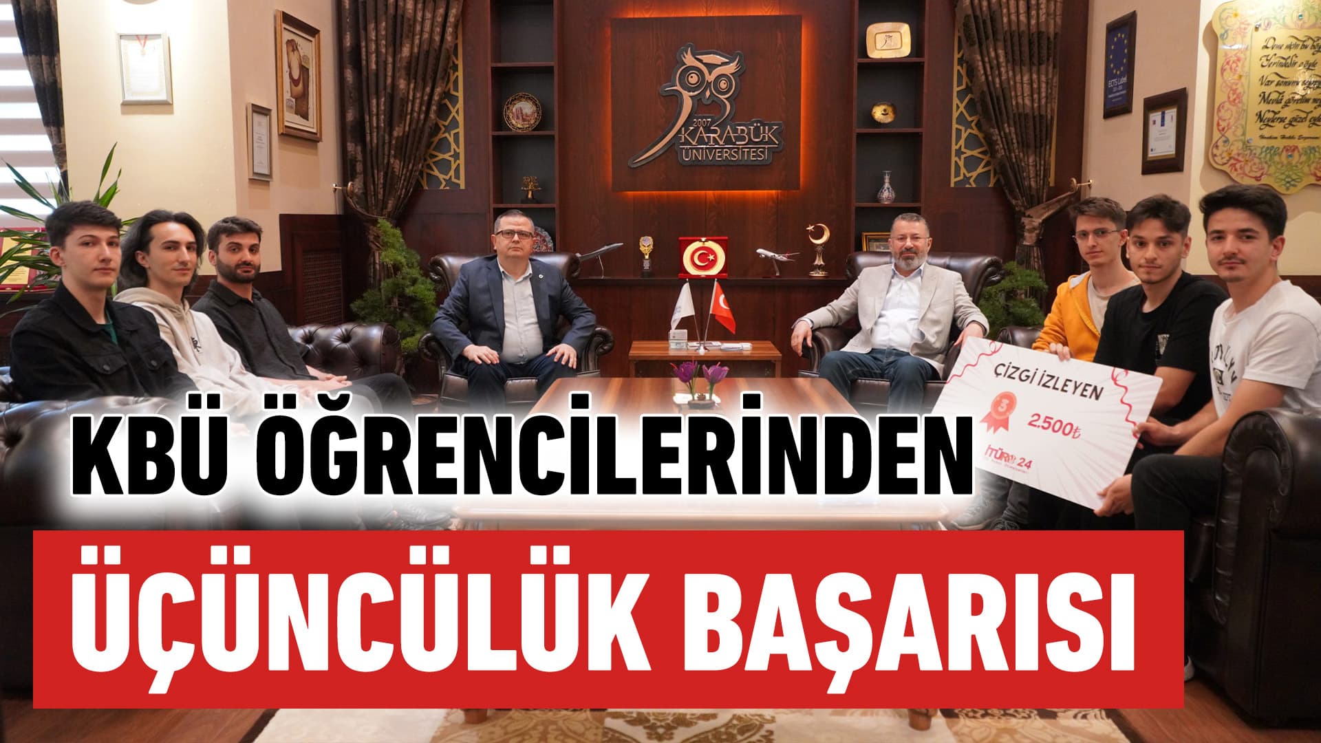 KBÜ Robot Kulübü Öğrencileri Başarılarını Rektör Kırışık’la Paylaştı