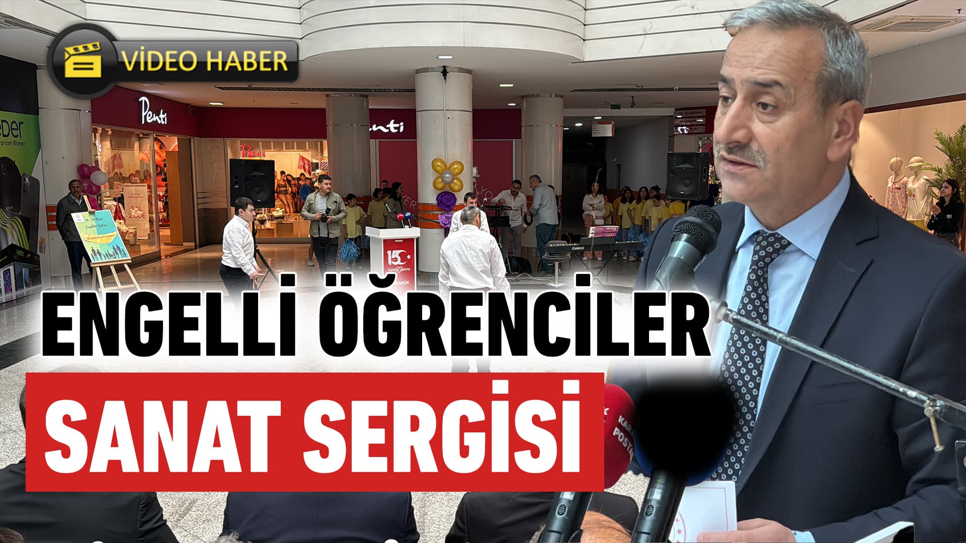 Karabük'te engelli öğrenciler resim ve el sanatları sergisi açtı