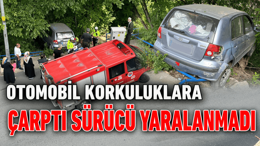 Karabük'te Korkuluklara Çarpan Otomobil: Sürücü Yara Almadan Kurtuldu