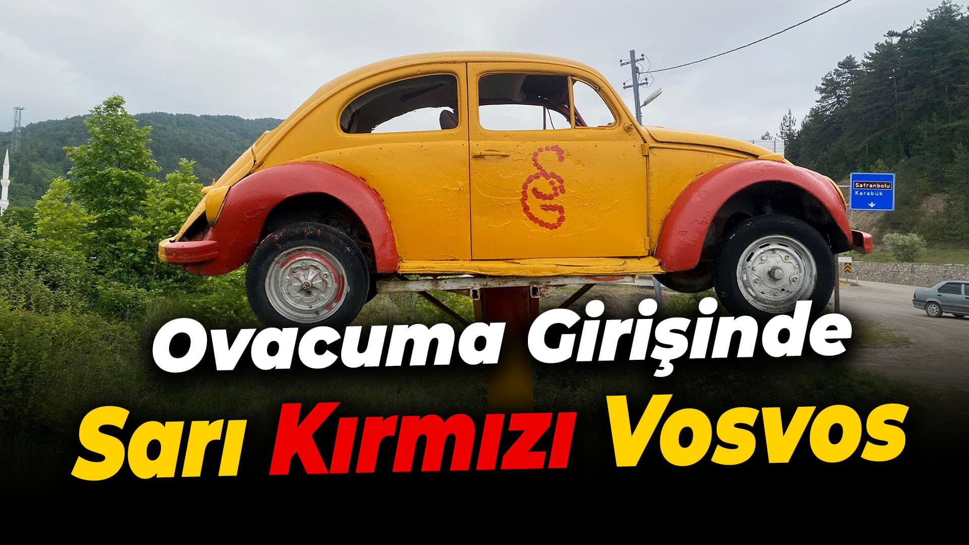 Geçen yıl sarı-kırmızıya boyanan Ovacuma vosvosunun rengi bu sene değişmedi