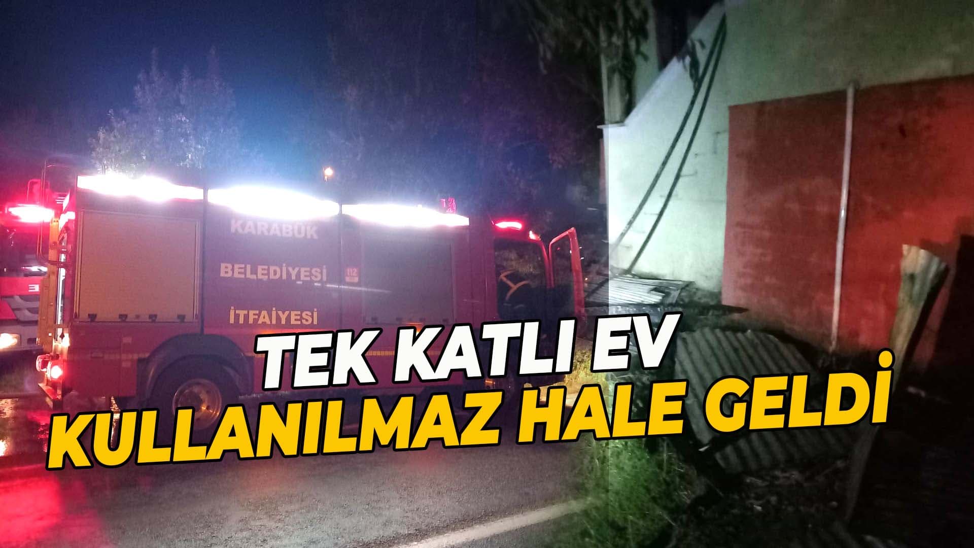 Safranbolu'da Çıkan Yangında Ev Kullanılamaz Hale Geldi
