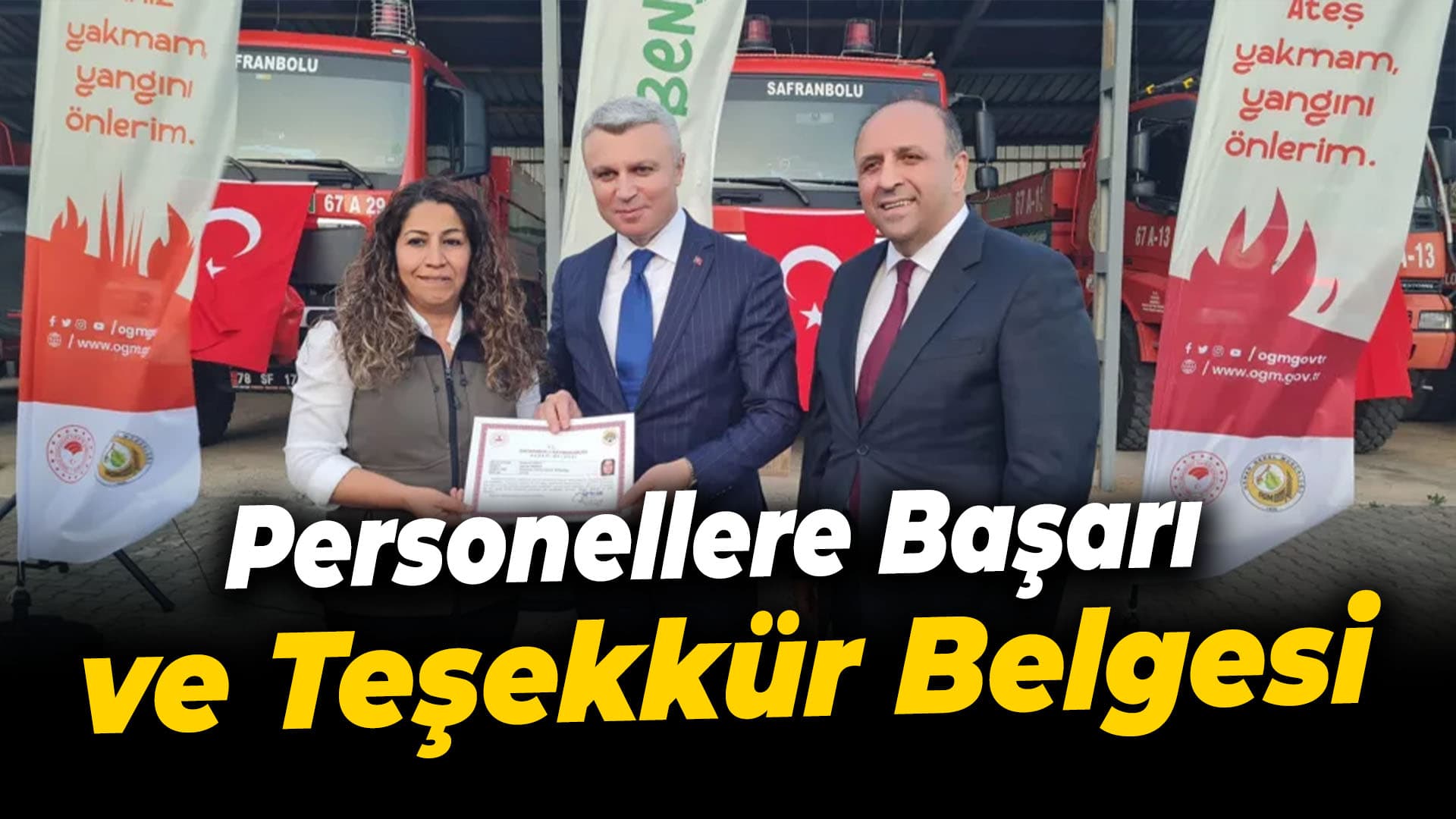 Orman Personeline Başarı ve Teşekkür Belgesi Verildi