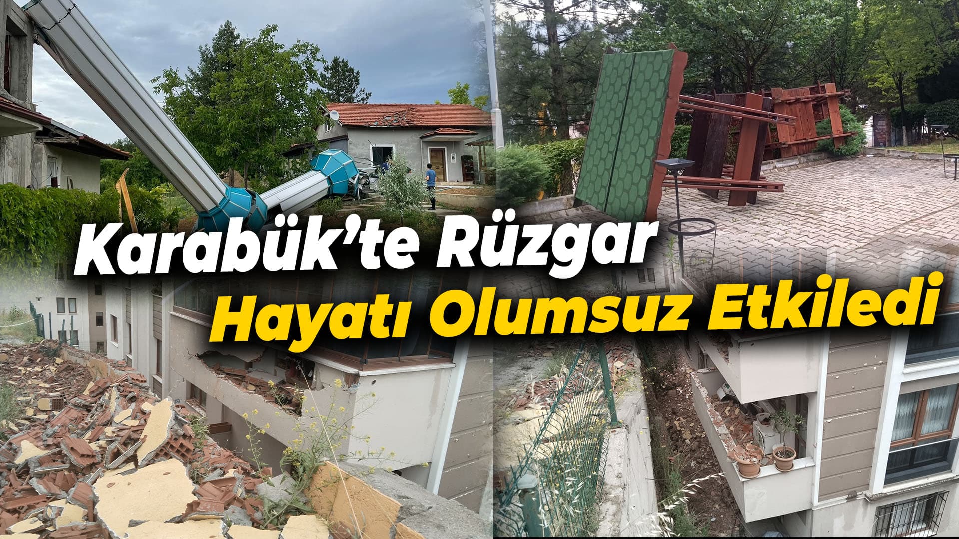 Karabük'te kuvvetli rüzgar hayatı olumsuz etkiledi