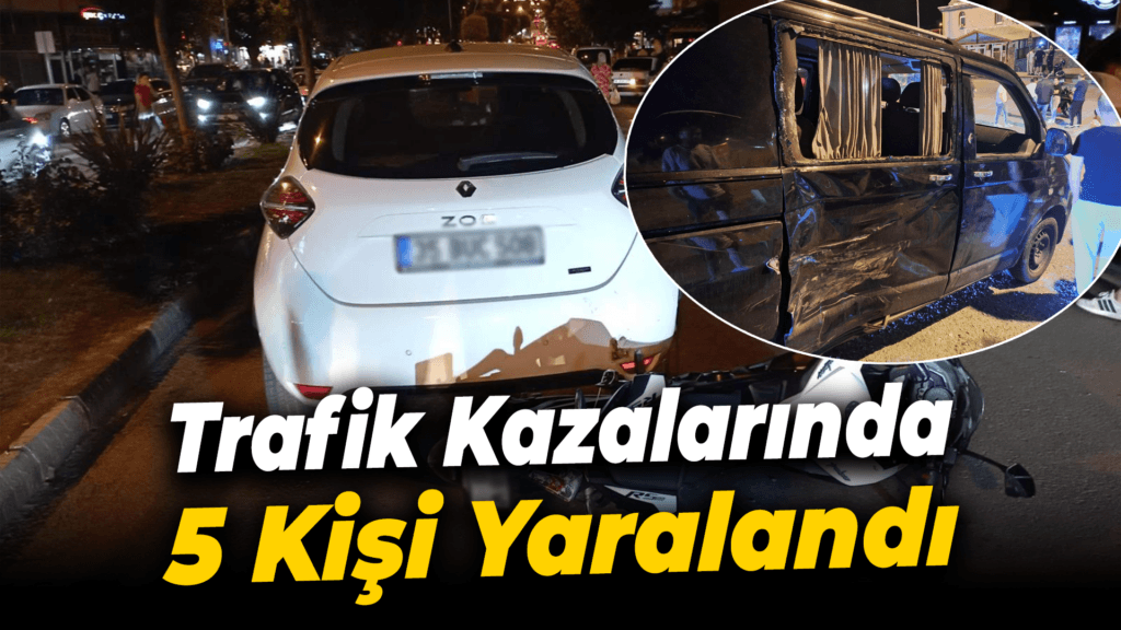 Karabük'te trafik kazalarında 5 kişi yaralandı