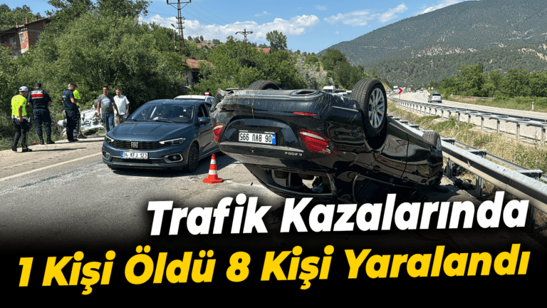 Karabük'te meydana gelen trafik kazalarında 1 kişi öldü, 8 kişi yaralandı