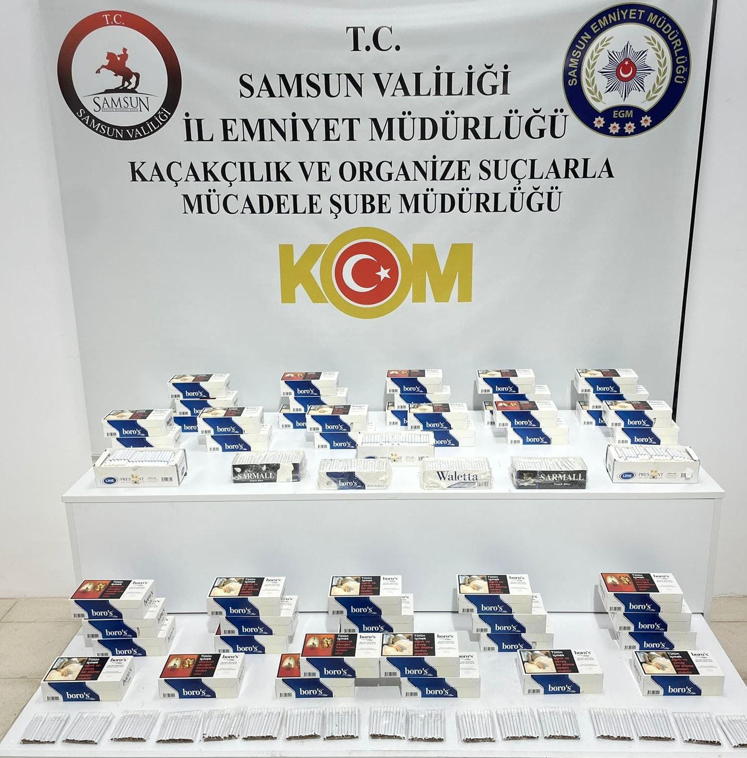 Samsun'da 11 bin 760 makaron ele geçirildi