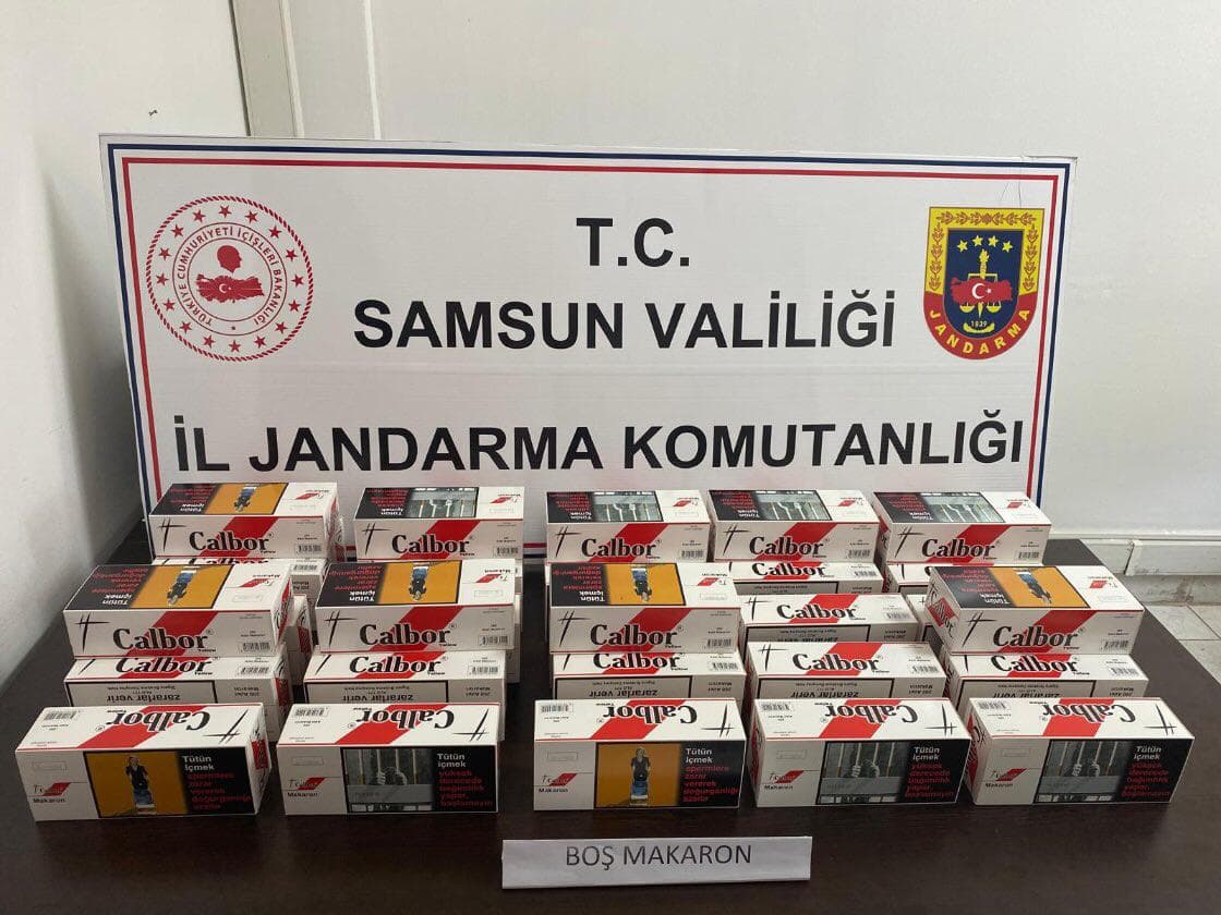 Samsun'da 6 bin 800 bandrolsüz makaron ele geçirildi