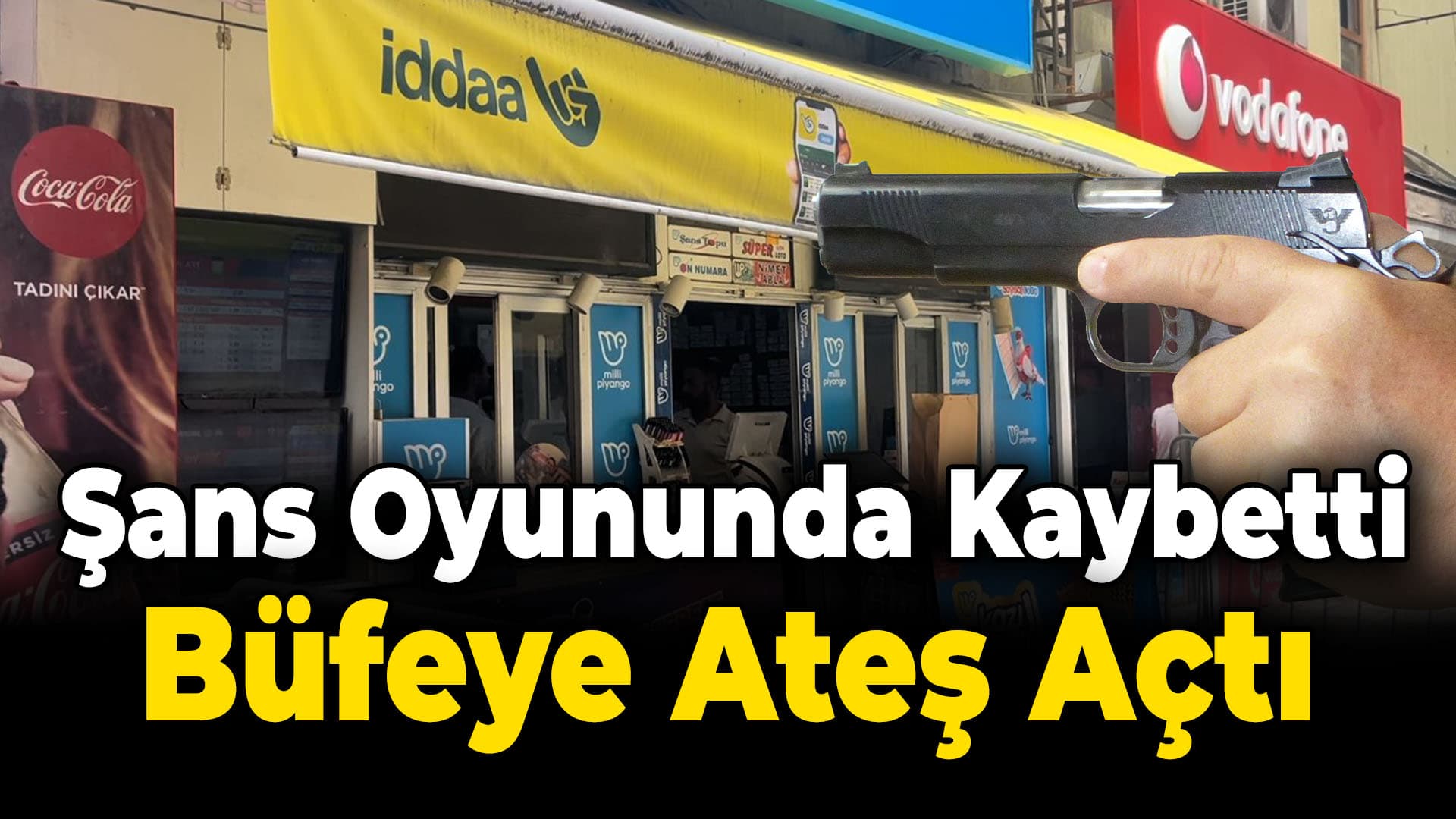 Şans oyununda para kaybedince büfeye ateş açtı