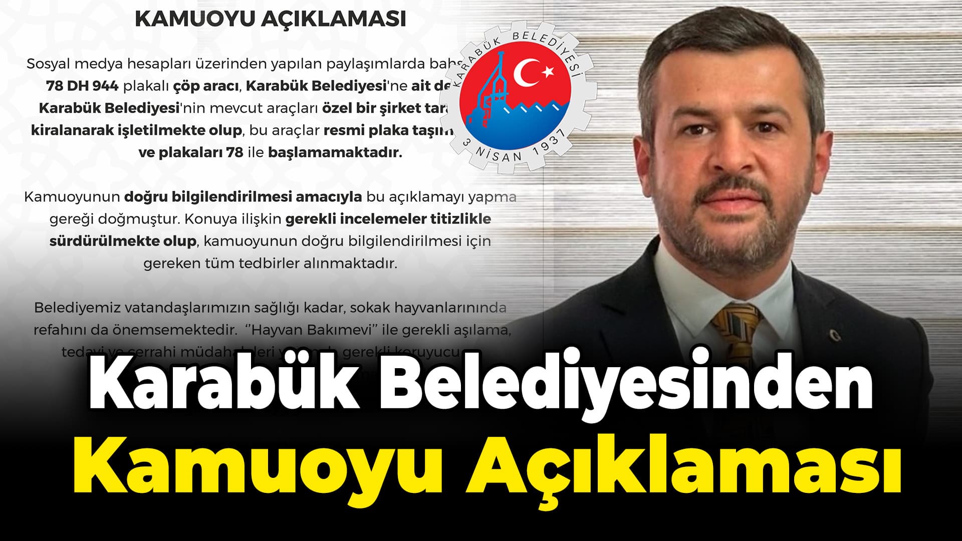 Karabük Belediyesi'nden Çöp Aracı Açıklaması