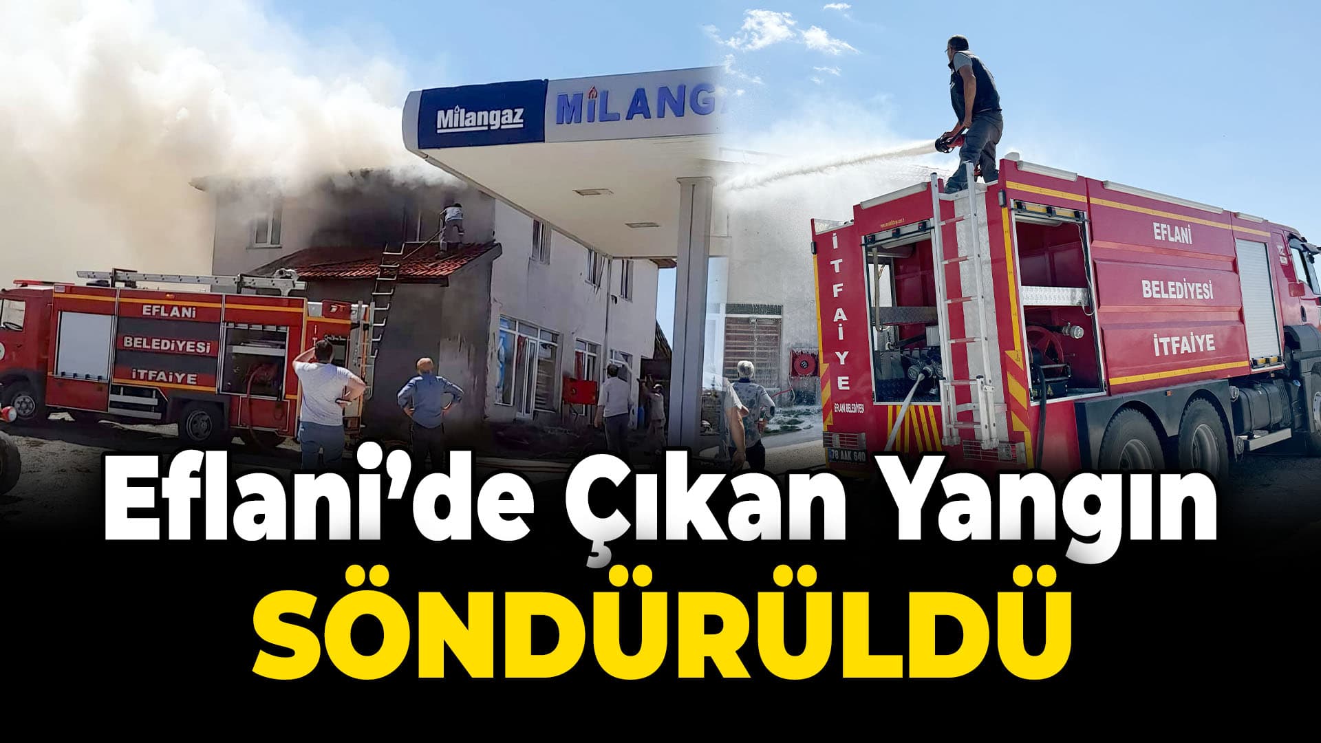 Karabük'te müstakil evin çatısında çıkan yangın söndürüldü
