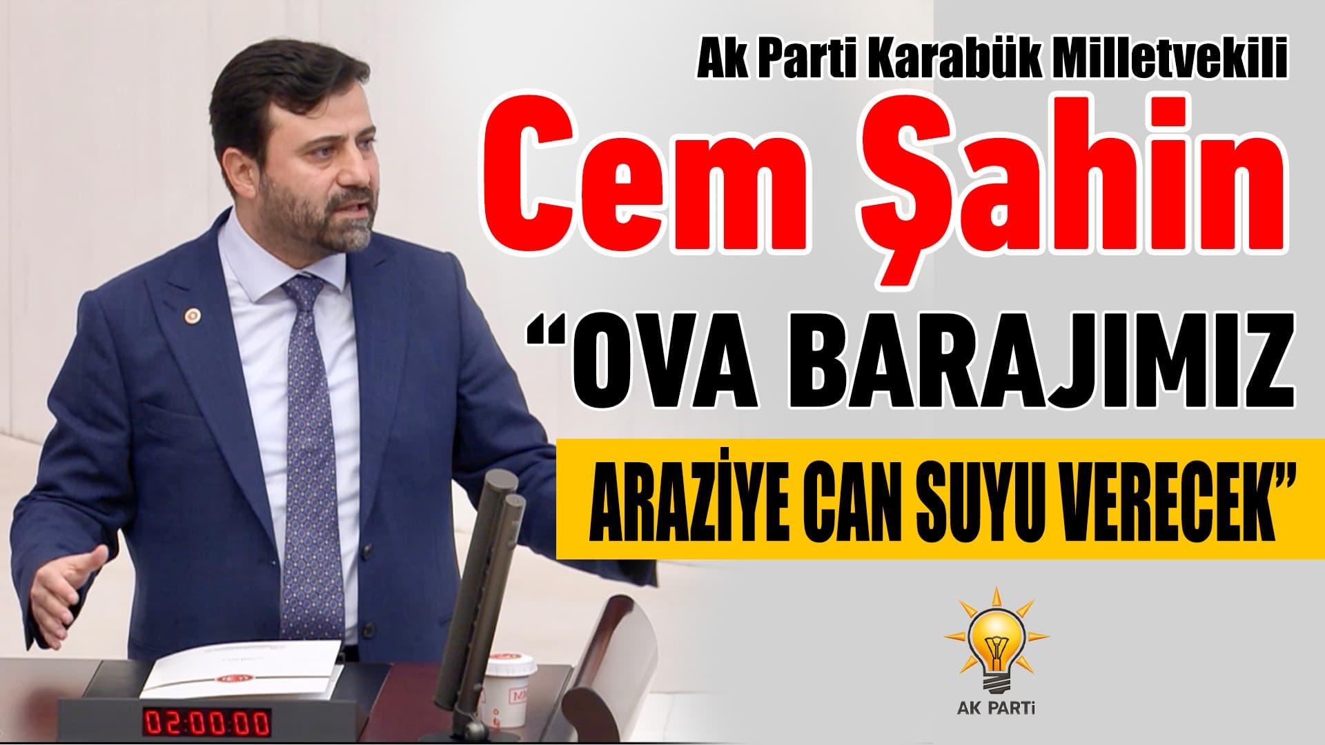 Milletvekili Şahin “ Ova Barajımız araziye can suyu verecek”