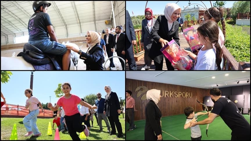 Bakan Göktaş, Gazzeli çocukların oyunlarına eşlik etti
