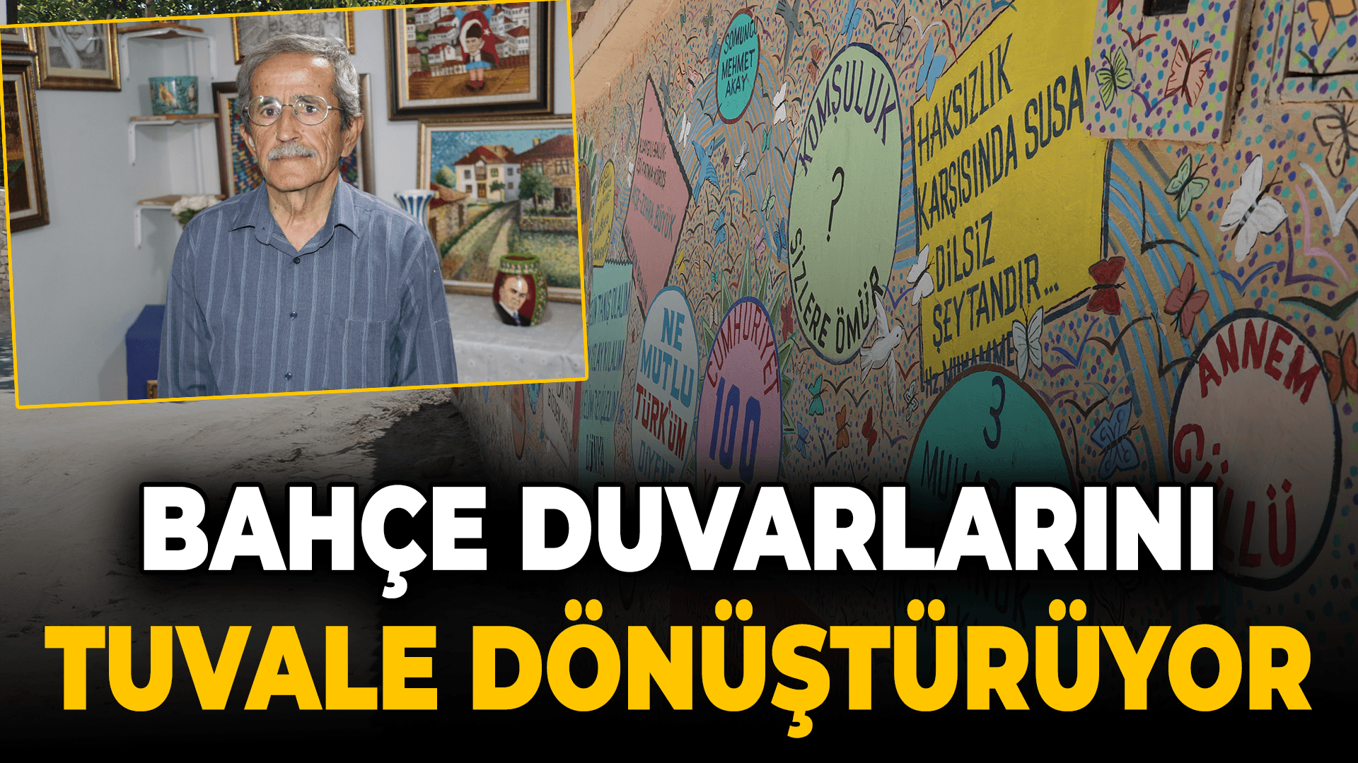 Emekli öğretmenden sanatla dolu bir köy!