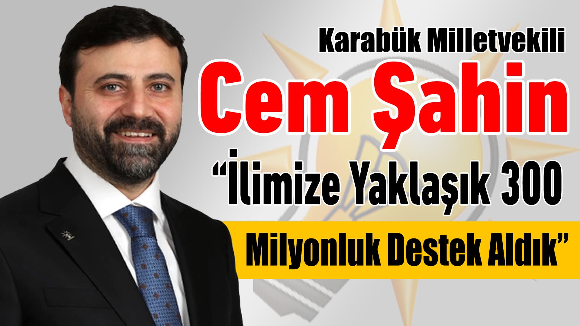 Milletvekili Şahin, "İlimize Yaklaşık 300 Milyonluk Destek Aldık"