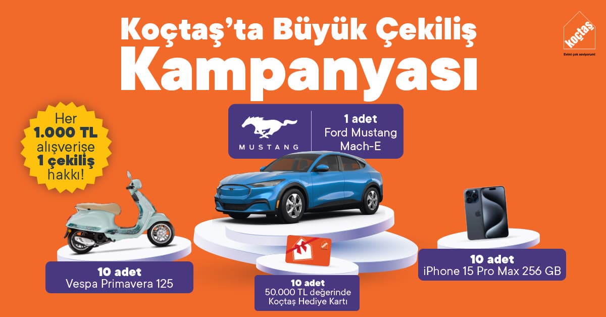 Koçtaş'tan Büyük Çekiliş kampanyası