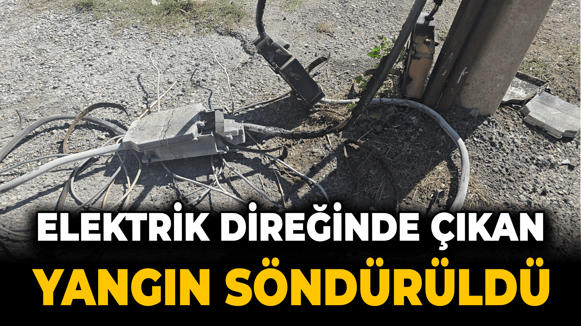 Karabük'te elektrik direğinde çıkan yangın söndürüldü