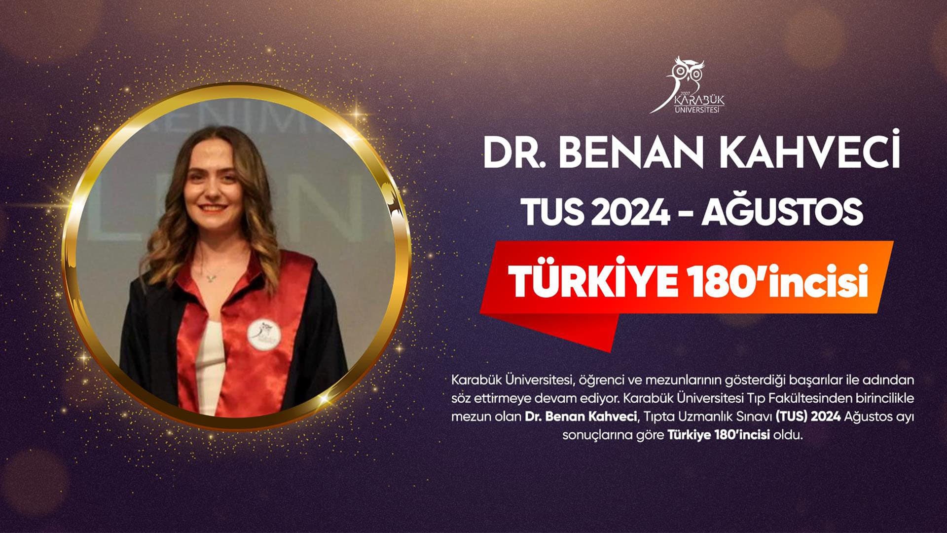 KBÜ Mezunu Olan Öğrencinin TUS Başarısı