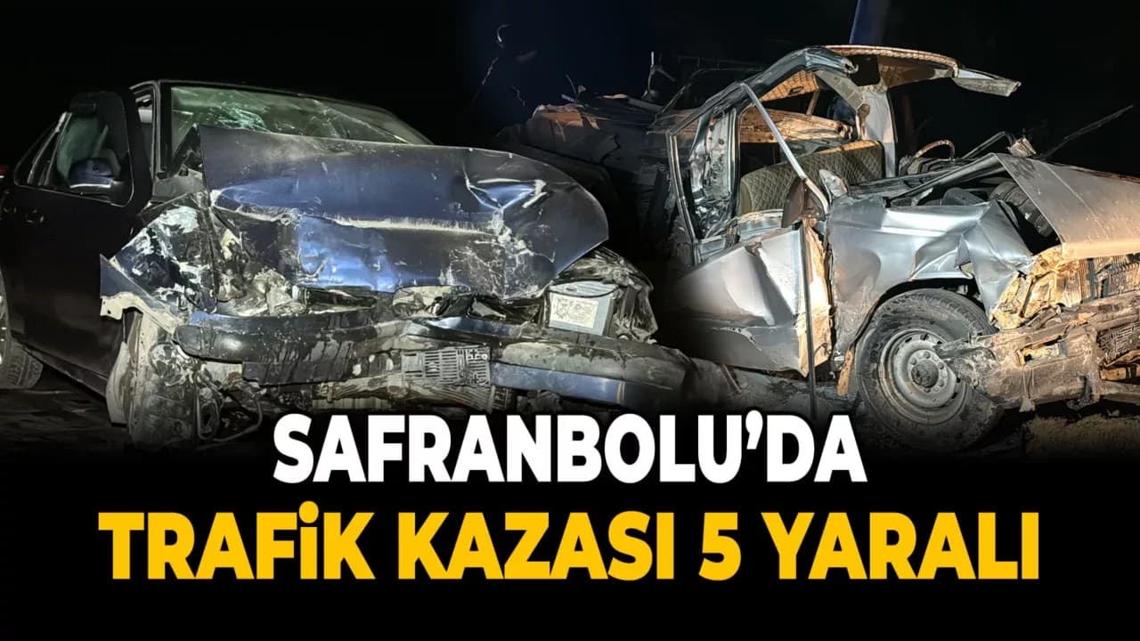 Safranbolu'da Kamyonetle Otomobilin Çarpıştığı Kazada 1'i Ağır 5 Kişi Yaralandı