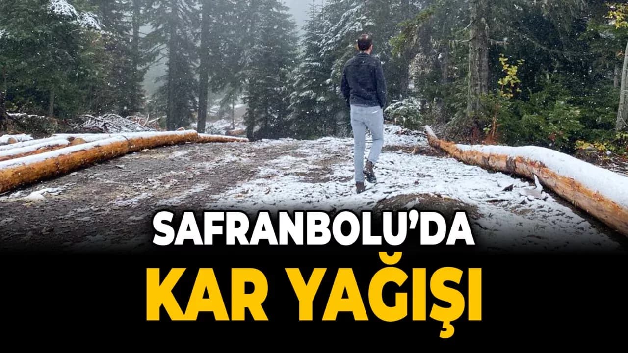 Karabük'ün Yüksek Kesimlerine Kar Yağdı